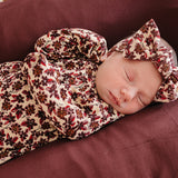 Antique Floral Ribbed Bamboo Head Wrap