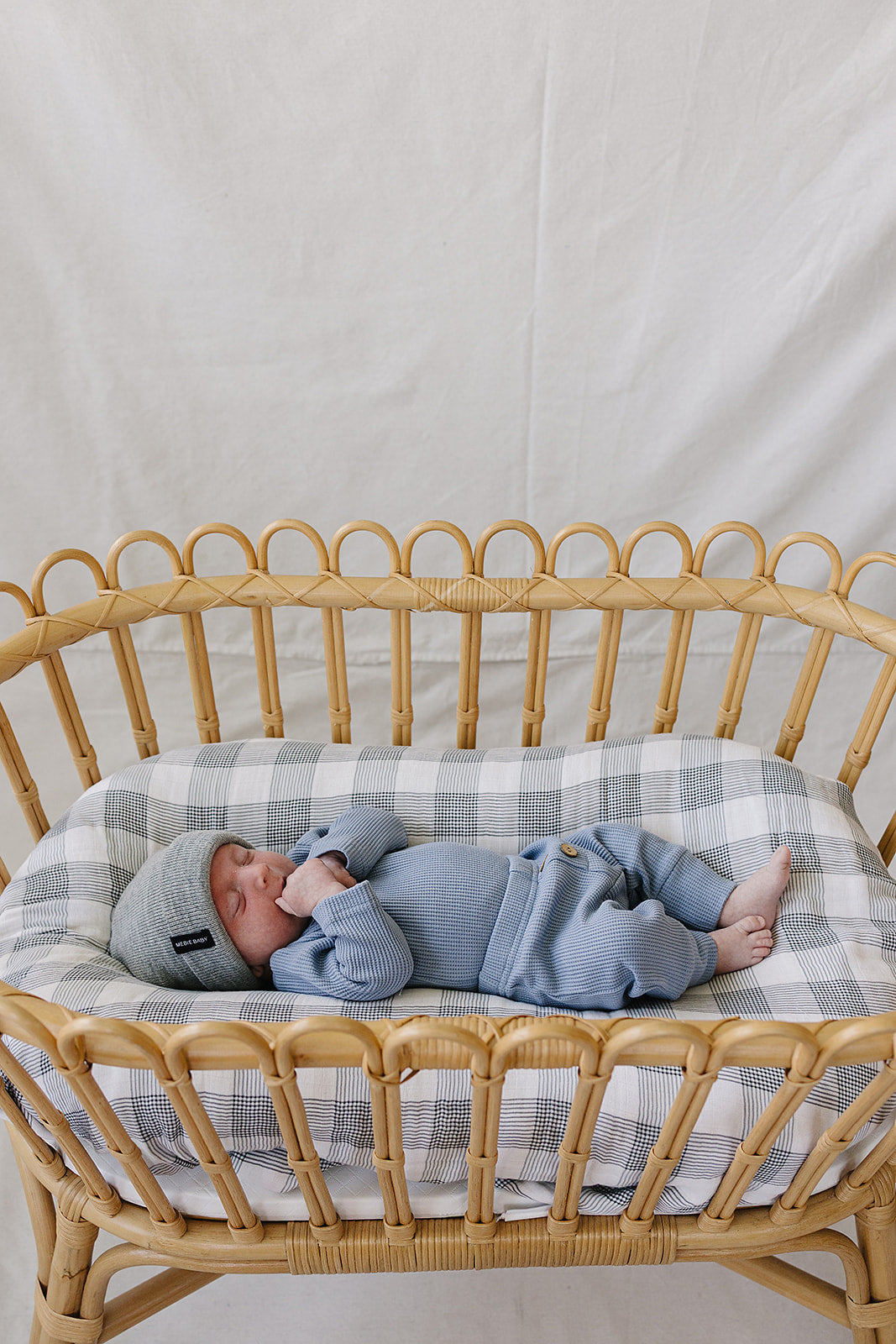 Dusty Blue Waffle Set | Milk & Baby | Comfy, cozy, and cute — our Dusty Blue Waffle Set is an everyday essential. Made from soft waffle-knit fabric, this matching set includes a long sleeve bodysuit and relaxed-fit pants for a cozy, all-day feel. Snaps at
