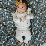 Cherry Ruffle French Terry Set | Milk & Baby