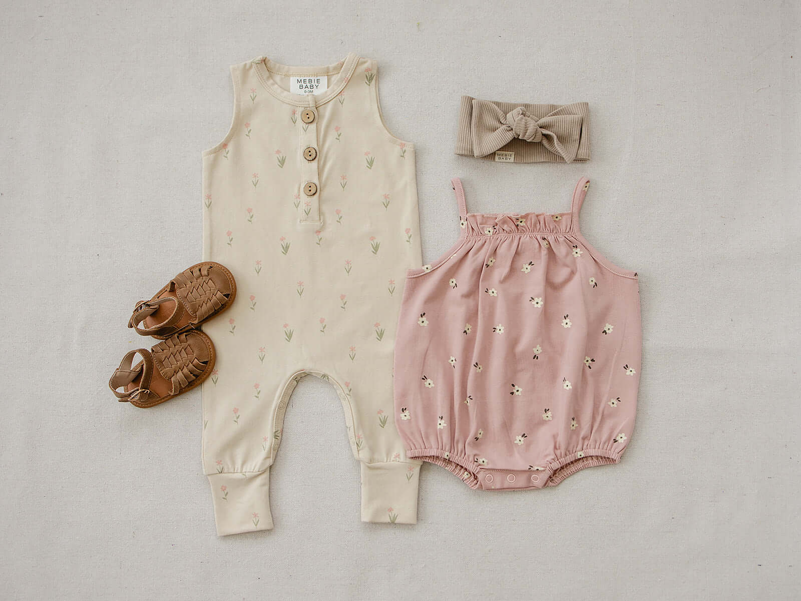 Floral Tank Bubble Romper | Milk & Baby