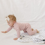 Pink Waffle Set | Milk & Baby | Comfy, cozy, and cute — our Pink Waffle Set is an everyday essential. Made from soft waffle-knit fabric, this matching set includes a long sleeve bodysuit and relaxed-fit pants for a cozy, all-day feel. Snaps at the bottom