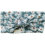 Dark Green Daisy Bamboo Head Wrap | Milk & Baby