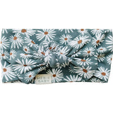Dark Green Daisy Bamboo Head Wrap | Milk & Baby