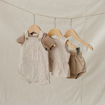 Tan Stripes Peplum Set | Milk & Baby