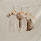 Tan Stripes Peplum Set | Milk & Baby
