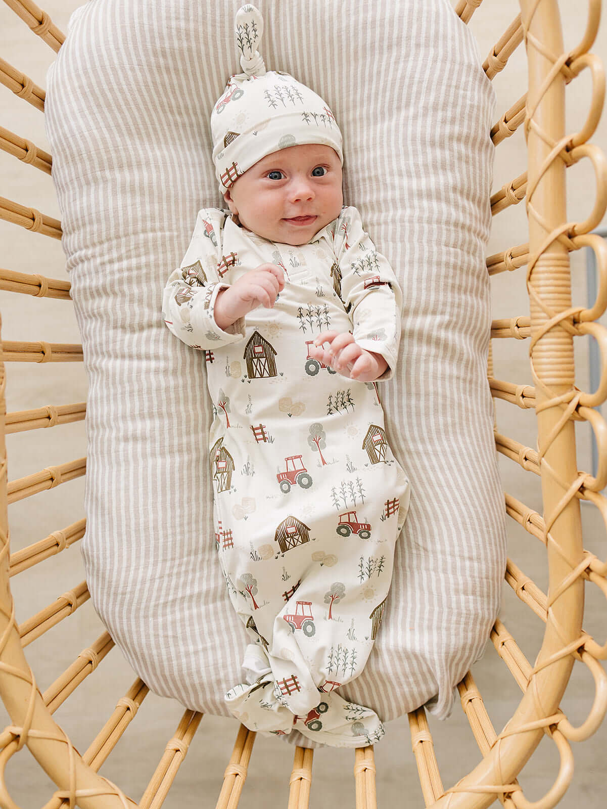 Farmhouse Bamboo Newborn Knot Hat | Milk & Baby