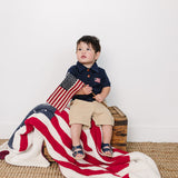 Navy Flag Polo