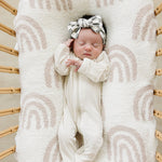 Light Green Checkered Bamboo Head Wrap | Milk & Baby
