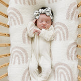 Light Green Checkered Bamboo Head Wrap | Milk & Baby