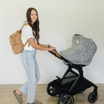 Dark Green Daisy Bamboo Multi-Use Cover | Milk & Baby