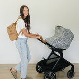 Dark Green Daisy Bamboo Multi-Use Cover | Milk & Baby