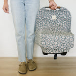 Dark Green Daisy Bamboo Multi-Use Cover | Milk & Baby