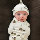 Ducks Ribbed Bamboo Stretch Swaddle