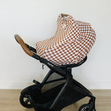 Rust Checkered Bamboo Multi-Use Cover | Milk & Baby