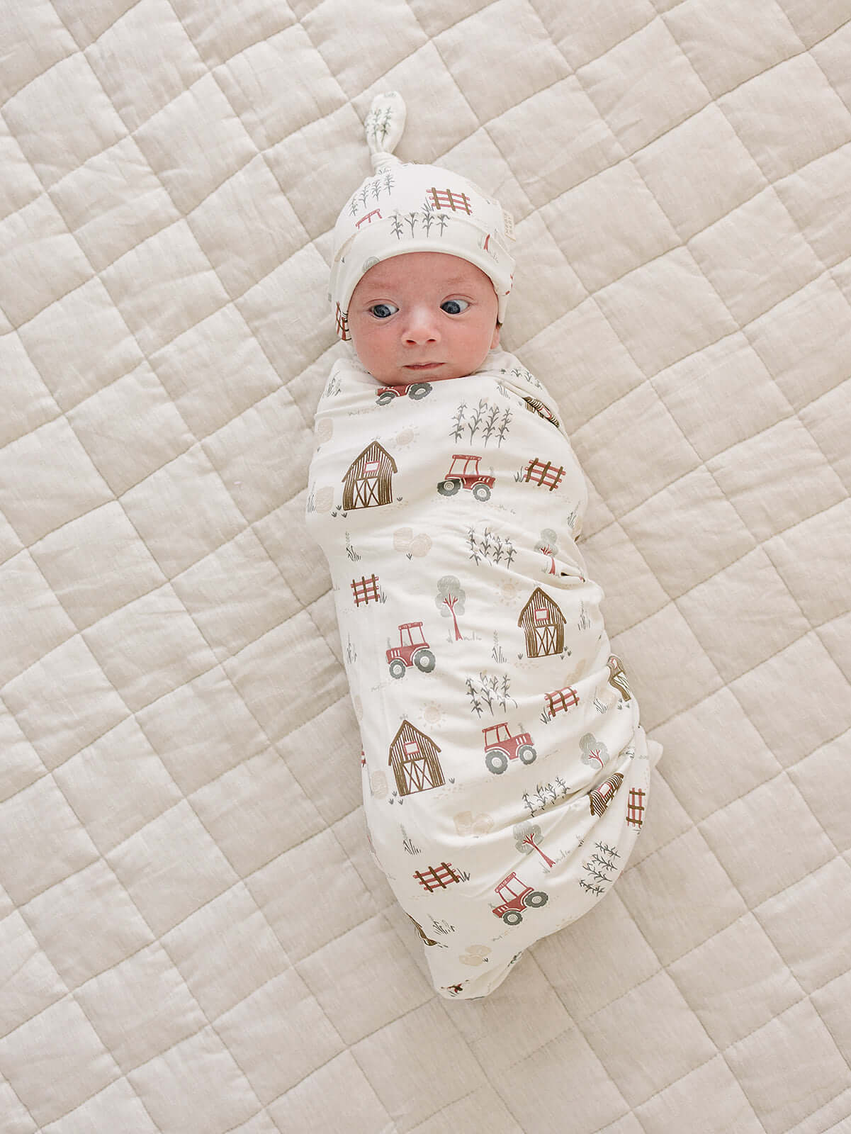 Farmhouse Bamboo Stretch Swaddle | Milk & Baby
