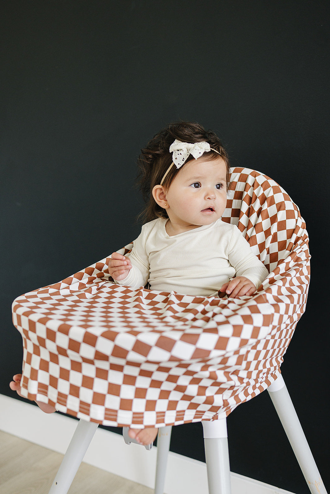 Rust Checkered Bamboo Multi-Use Cover | Milk & Baby