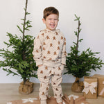 Gingerbread Hooded French Terry Set | Milk & Baby