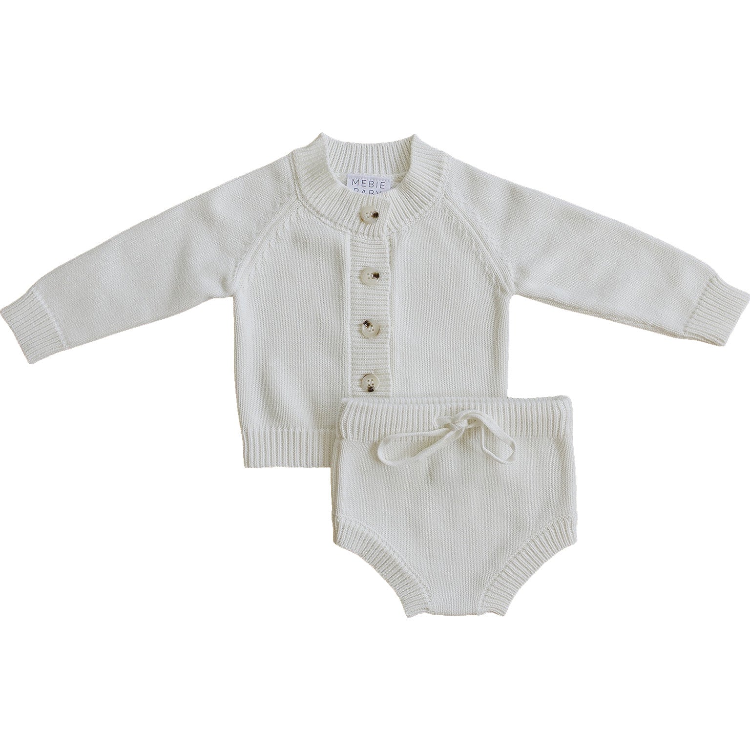 White Knit Bloomer Set | Milk & Baby