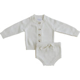 White Knit Bloomer Set | Milk & Baby