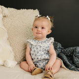 Blue Blossom Bubble Romper | Milk & Baby