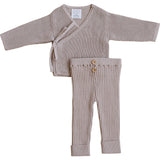 Mauve Knit Wrap Set | Milk & Baby