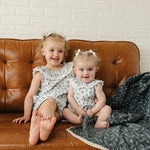 Blue Blossom Bubble Romper | Milk & Baby