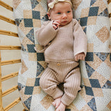 Mauve Knit Wrap Set | Milk & Baby