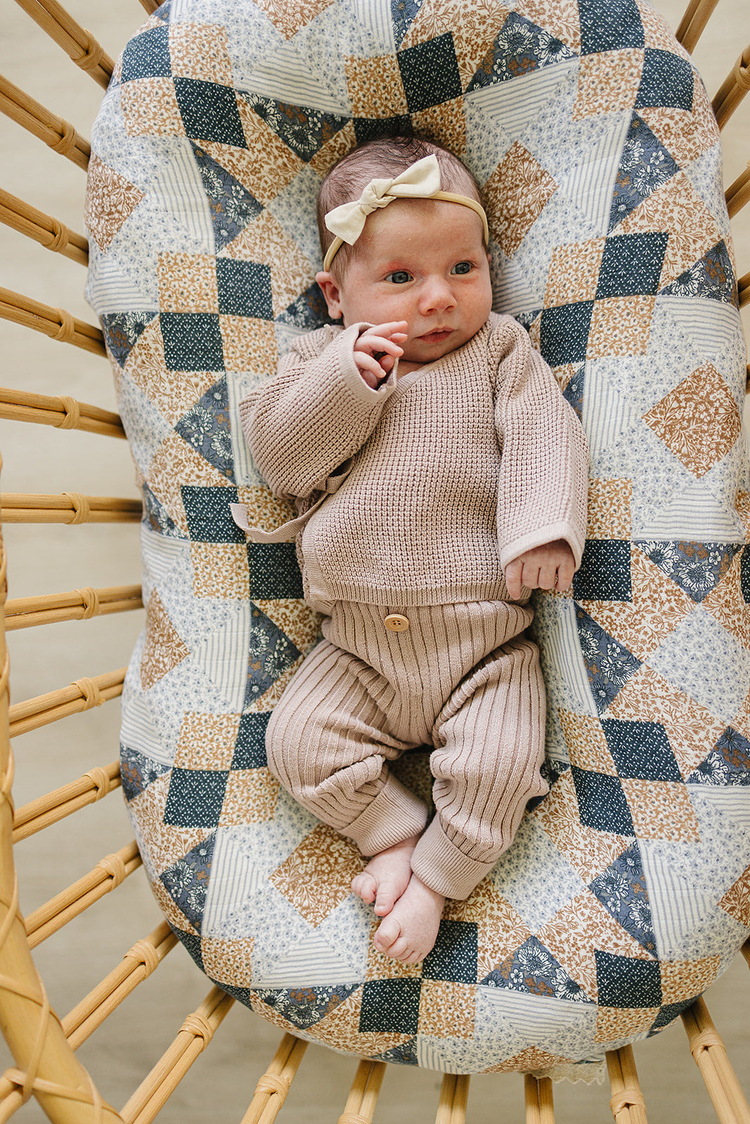 Mauve Knit Wrap Set | Milk & Baby