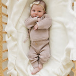 Mauve Knit Wrap Set | Milk & Baby
