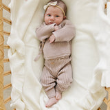 Mauve Knit Wrap Set | Milk & Baby