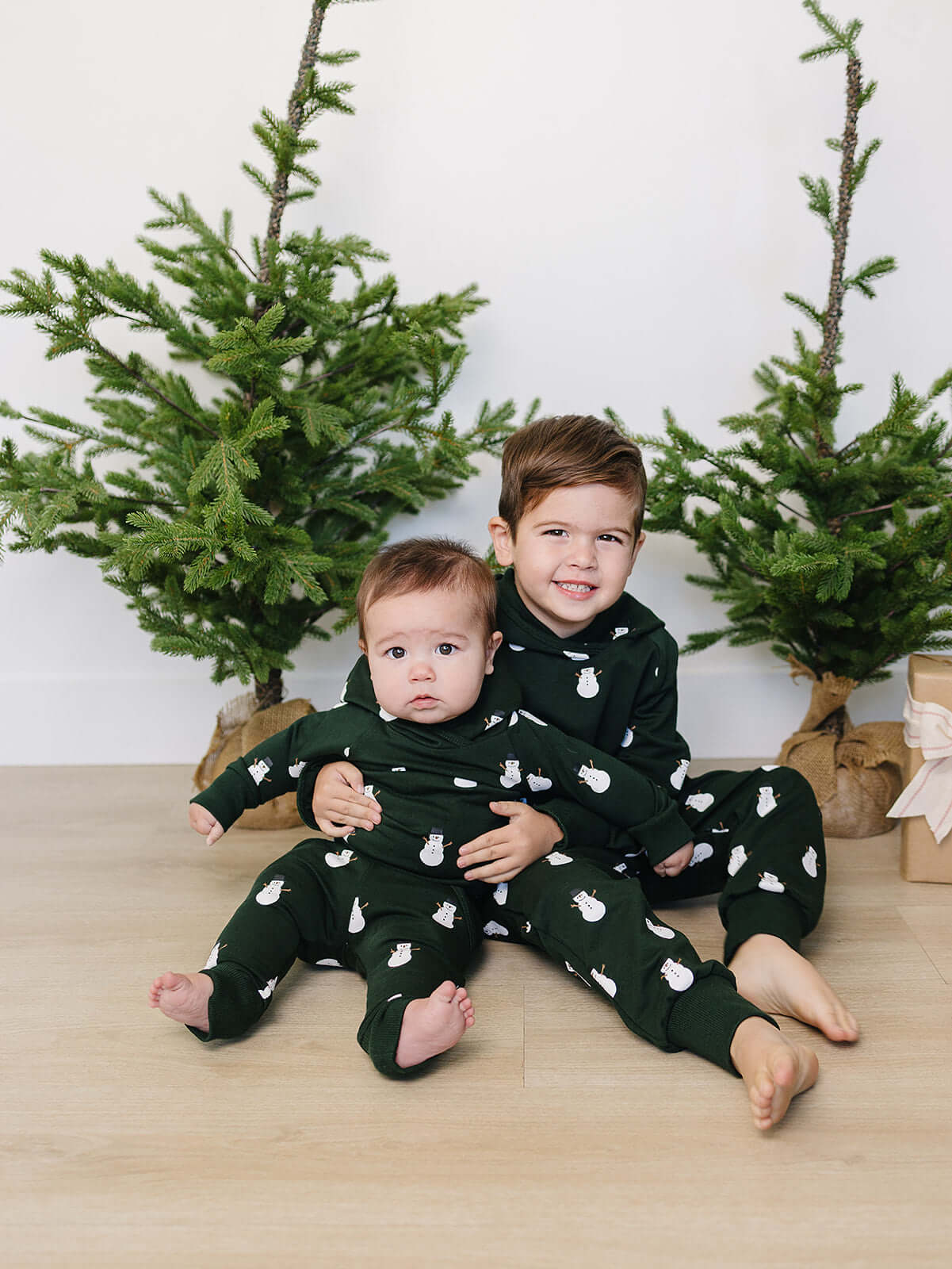 Snowman Hooded French Terry Set | Milk & Baby