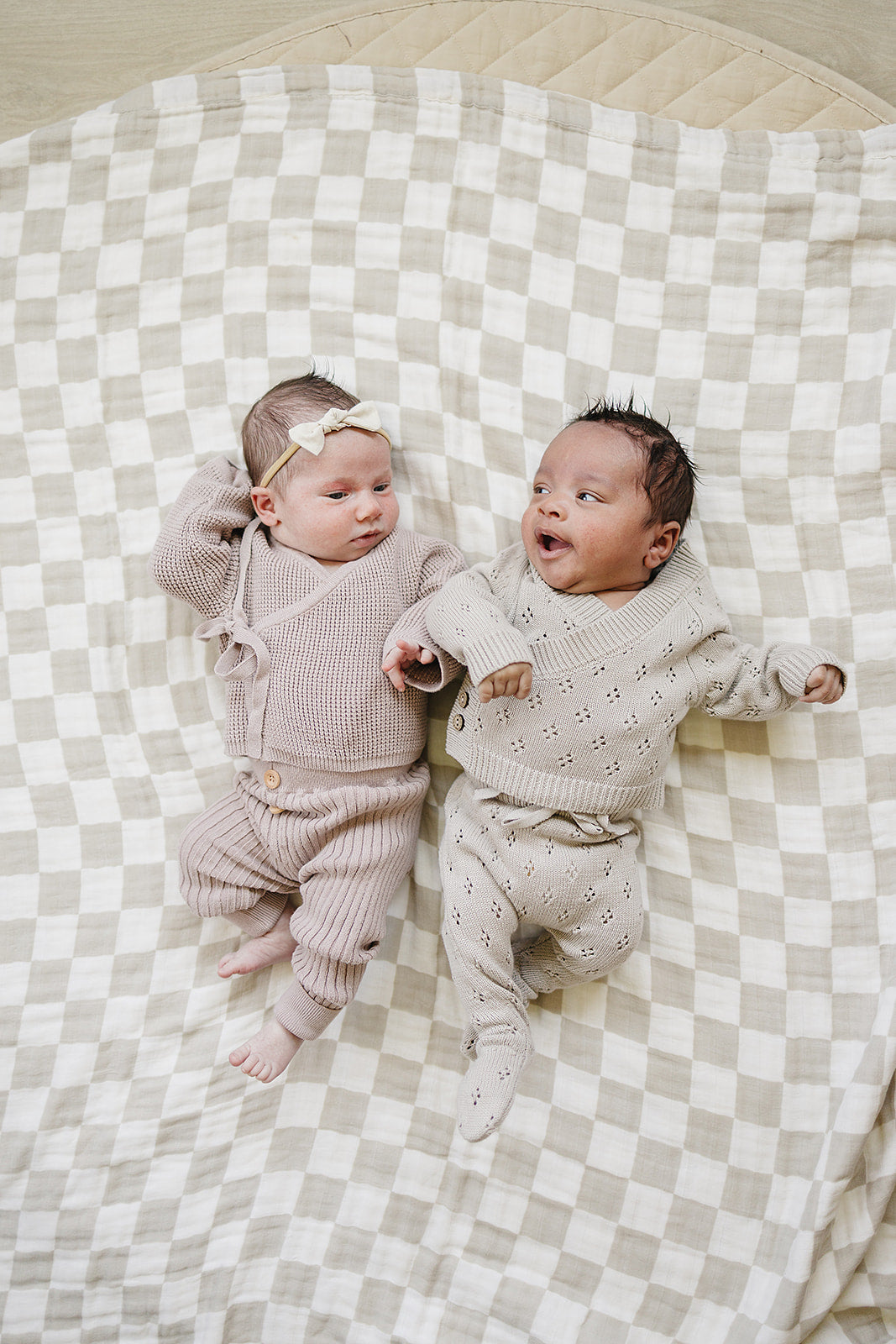 Mauve Knit Wrap Set | Milk & Baby