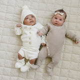 White Knit Bloomer Set | Milk & Baby