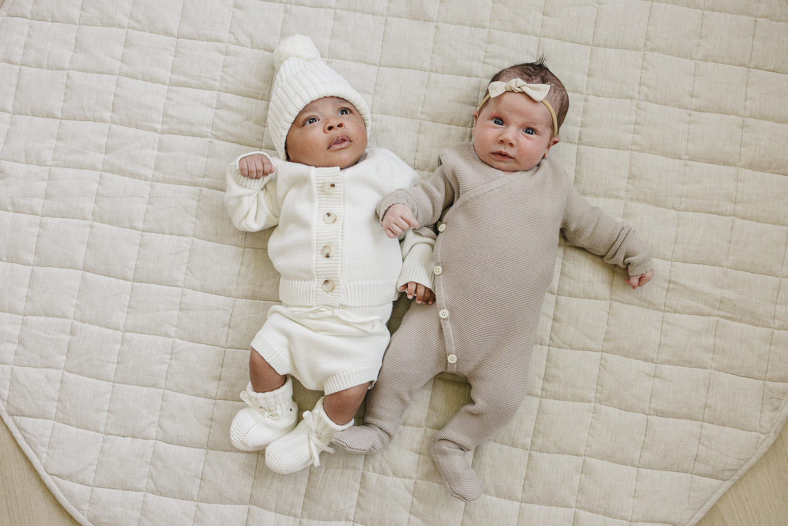 White Knit Bloomer Set | Milk & Baby