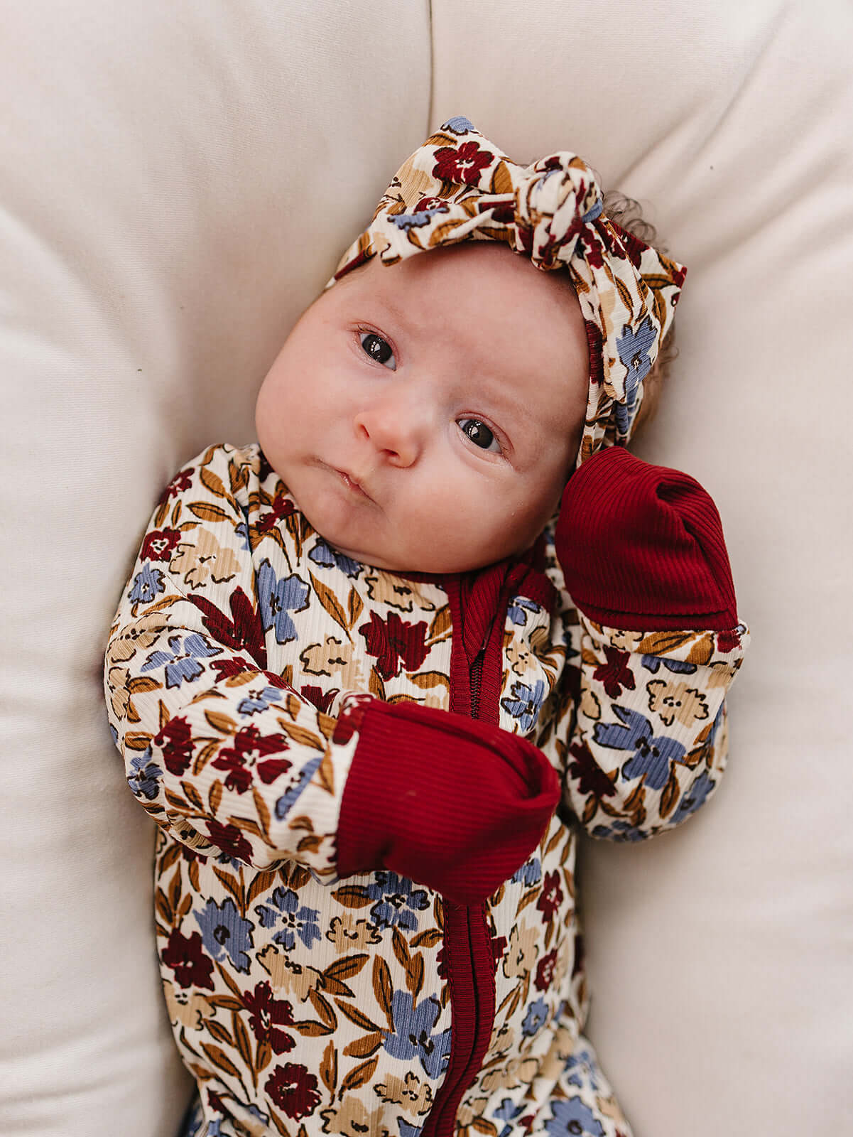 Desert Floral Ribbed Bamboo Head Wrap | Milk & Baby
