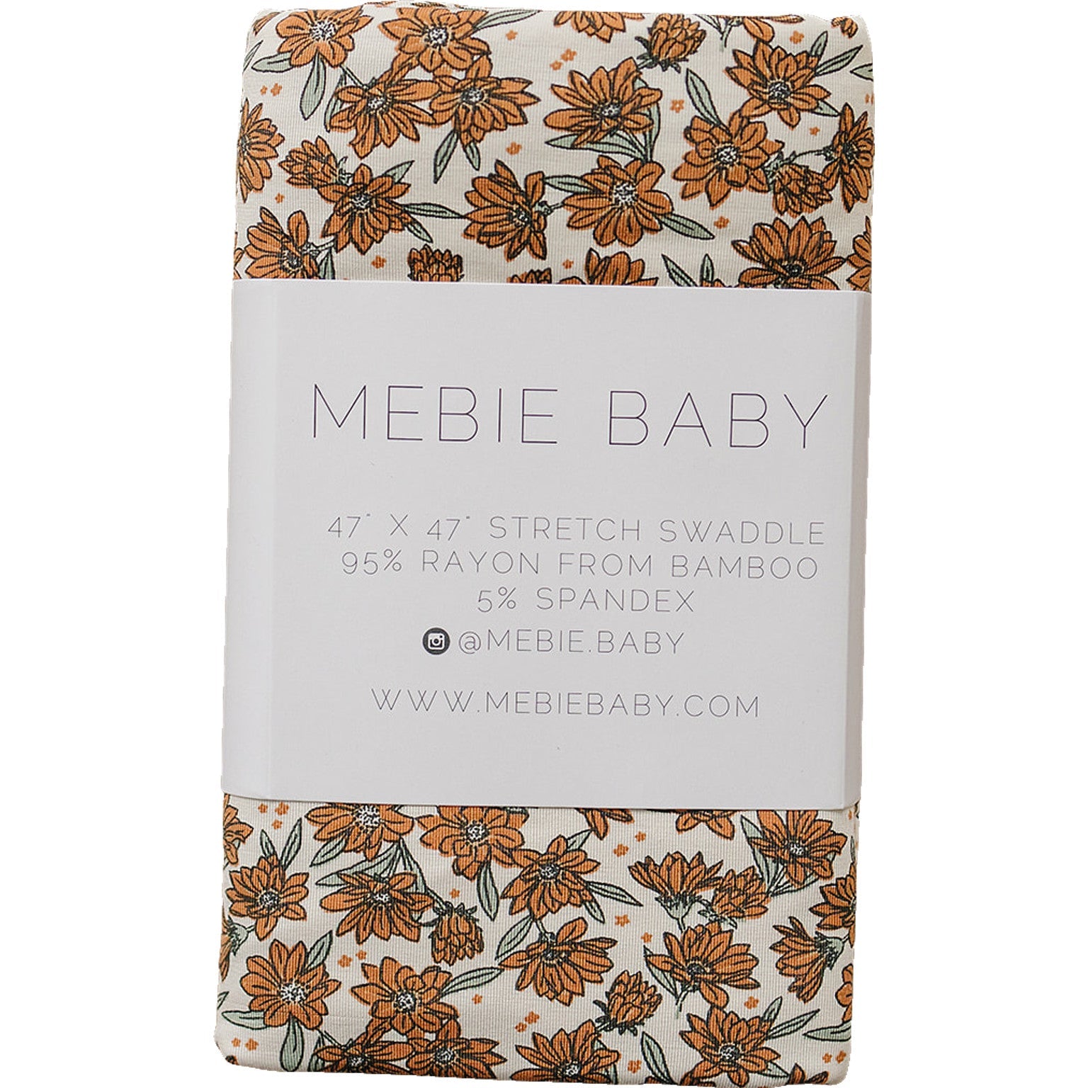 Cream Magnolia Bamboo Stretch Swaddle | Milk & Baby