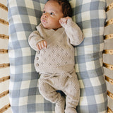Taupe Pointelle Knit Set | Milk & Baby