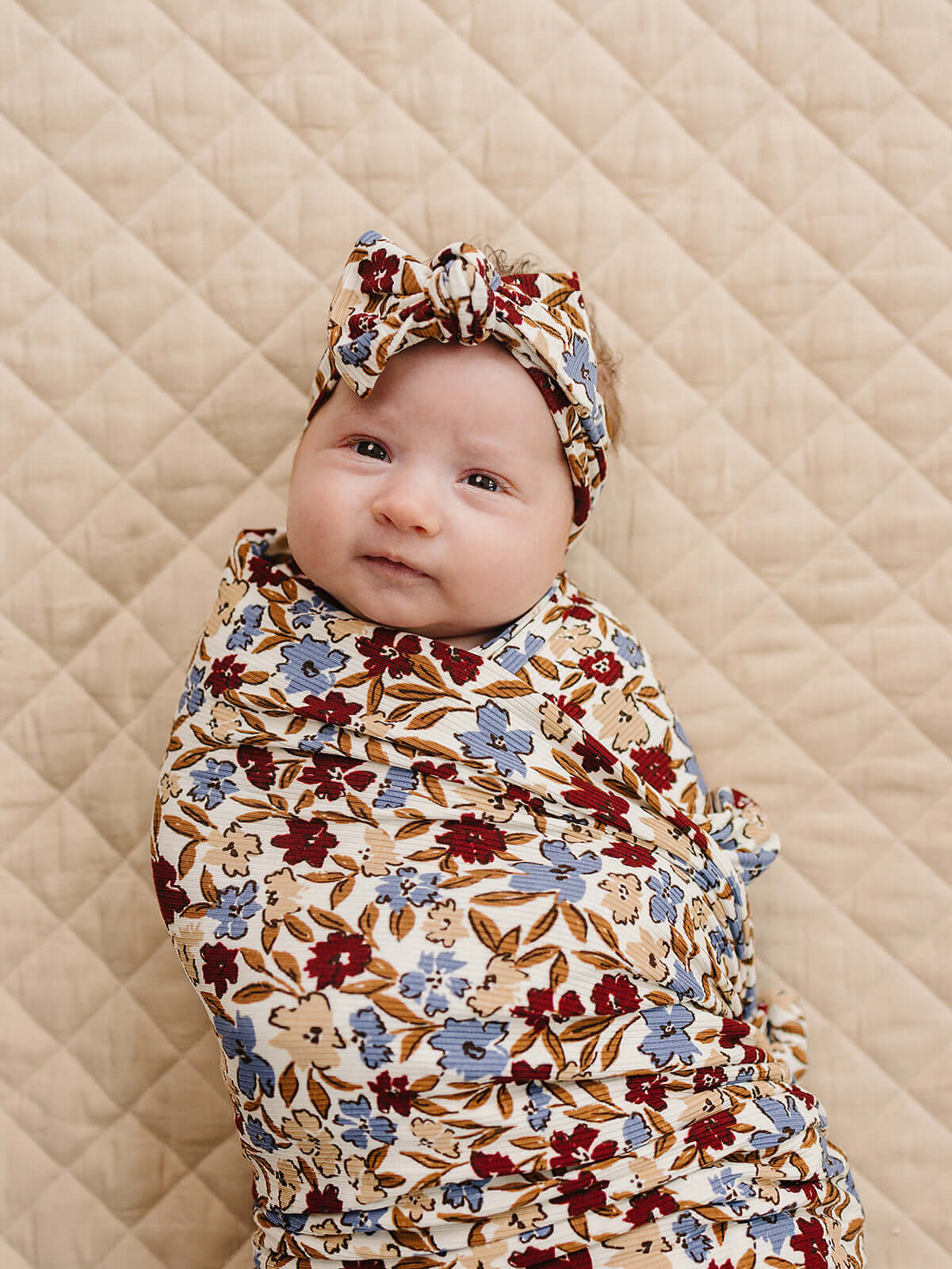 Desert Floral Ribbed Bamboo Head Wrap | Milk & Baby