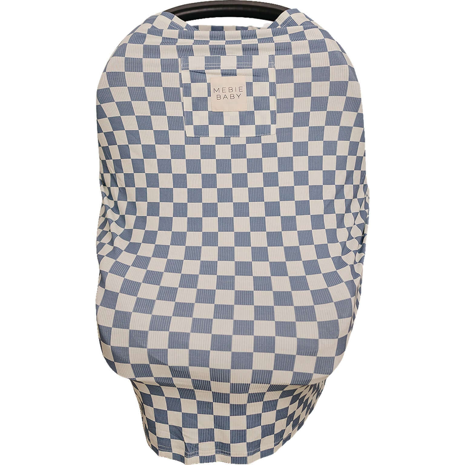 Blue Checkered Ribbed Bamboo Multi-Use Cover | Milk & Baby