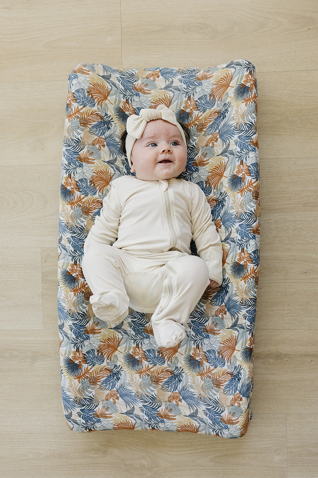 Paradise Palms Muslin Changing Pad Cover | Milk & Baby