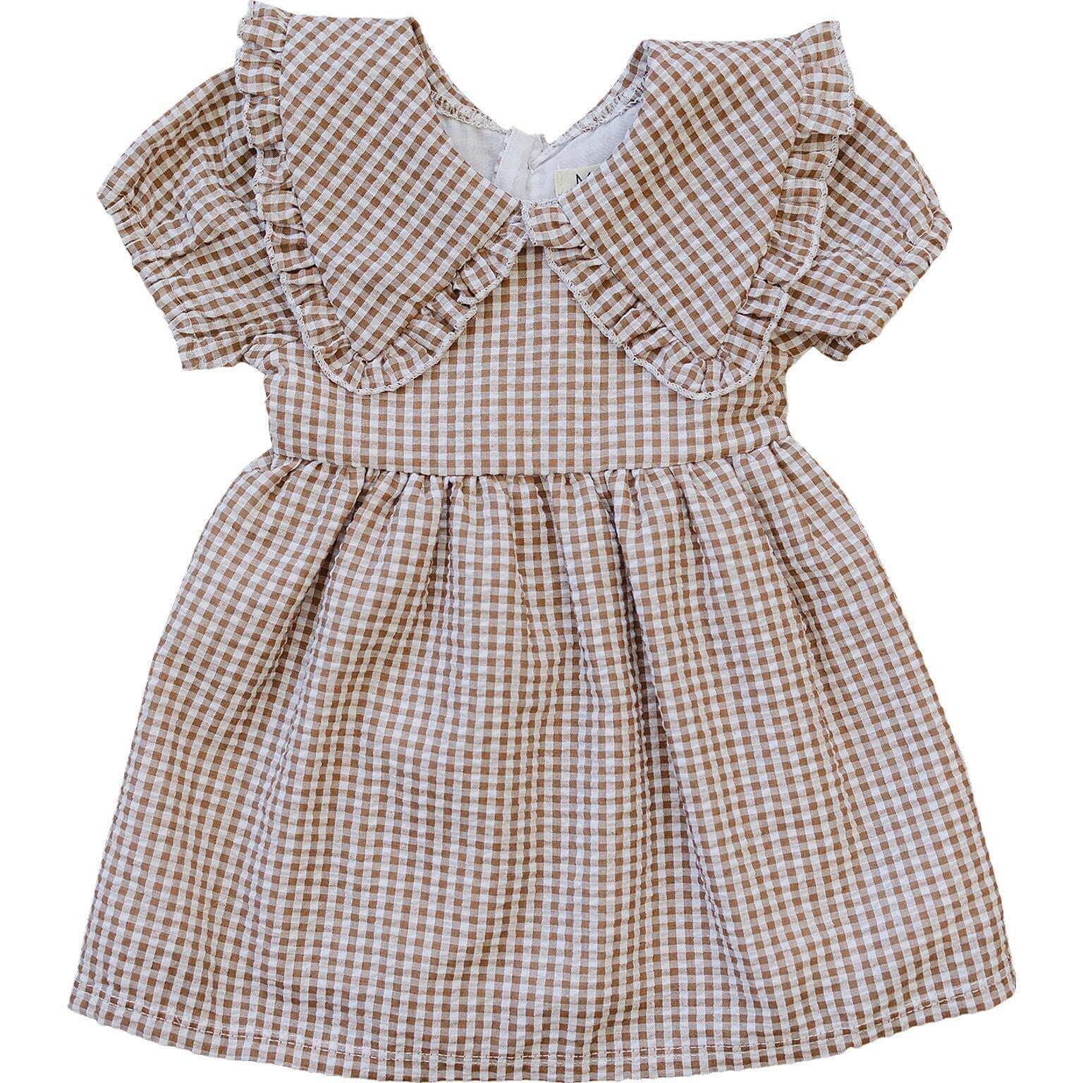 Gingham Peter Pan Collar Dress | Milk & Baby