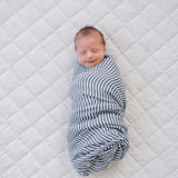 Green Stripes Muslin Swaddle Blanket