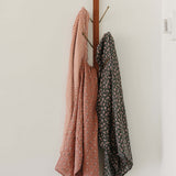 Pink Stripes Muslin Swaddle Blanket | Milk & Baby