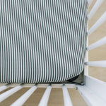 Green Stripes Muslin Crib Sheet | Milk & Baby
