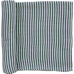 Green Stripes Muslin Swaddle Blanket | Milk & Baby