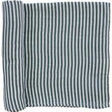 Green Stripes Muslin Swaddle Blanket | Milk & Baby