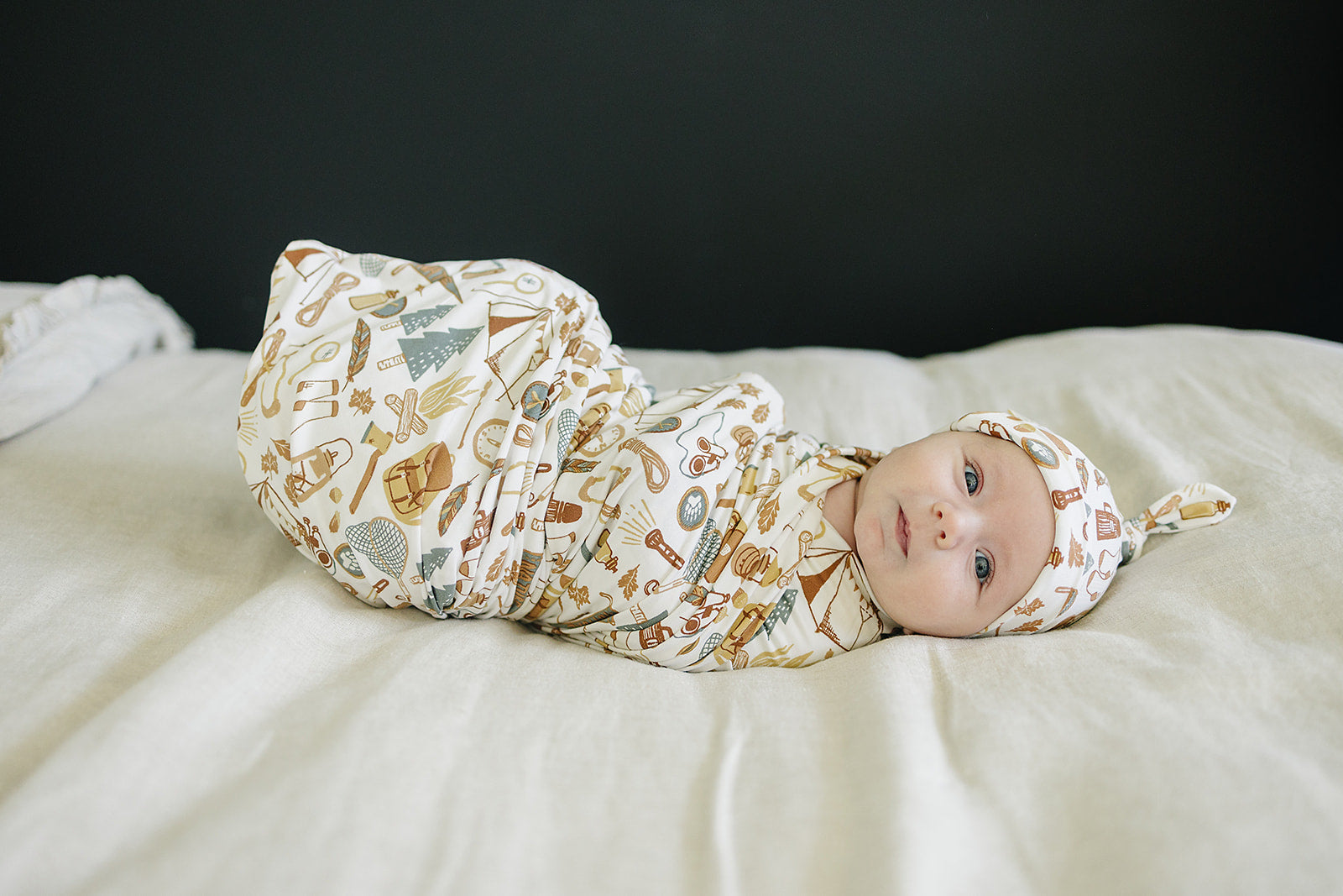 Camping Trip Bamboo Stretch Swaddle | Milk & Baby