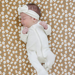 Cream Ribbed Bamboo Head Wrap | Milk & Baby