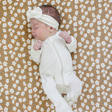 Cream Ribbed Bamboo Head Wrap | Milk & Baby
