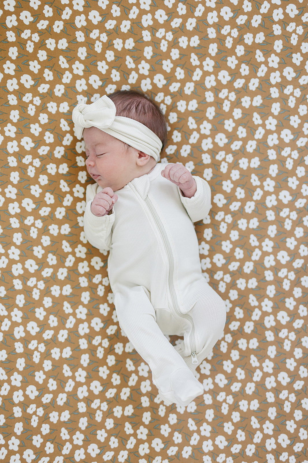 Cream Ribbed Bamboo Head Wrap | Milk & Baby